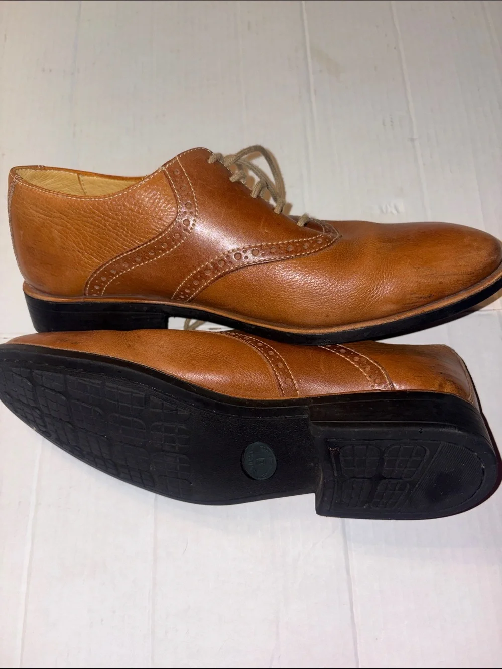 Sandro comfort soft and gel brown leather Oxford shoes size 10D